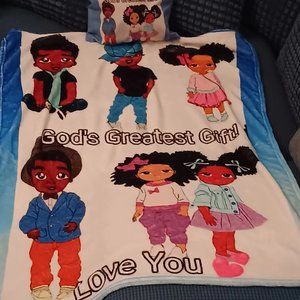 Soft Chenille Baby Blanket w/Matching Pillow Cover